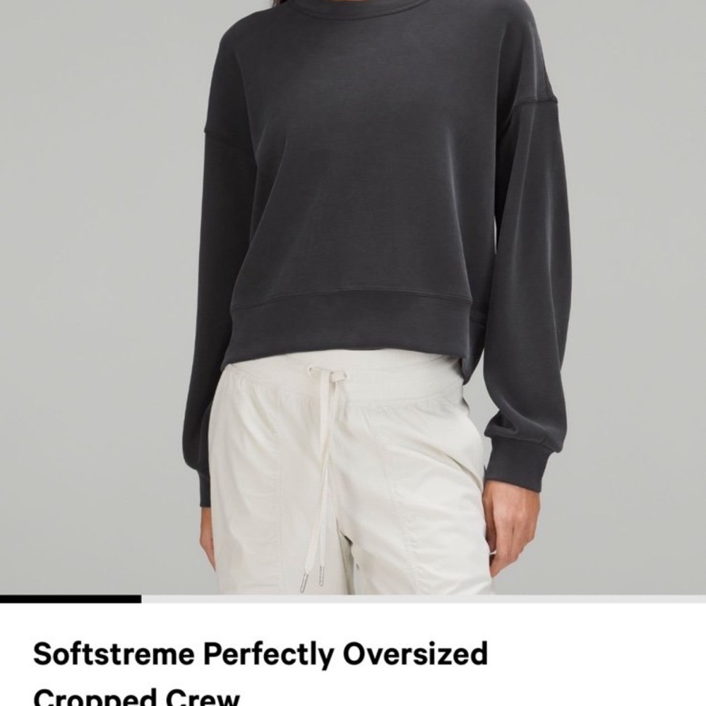 lululemon athletica Dark Gray Oversized Crew Neck Sweater